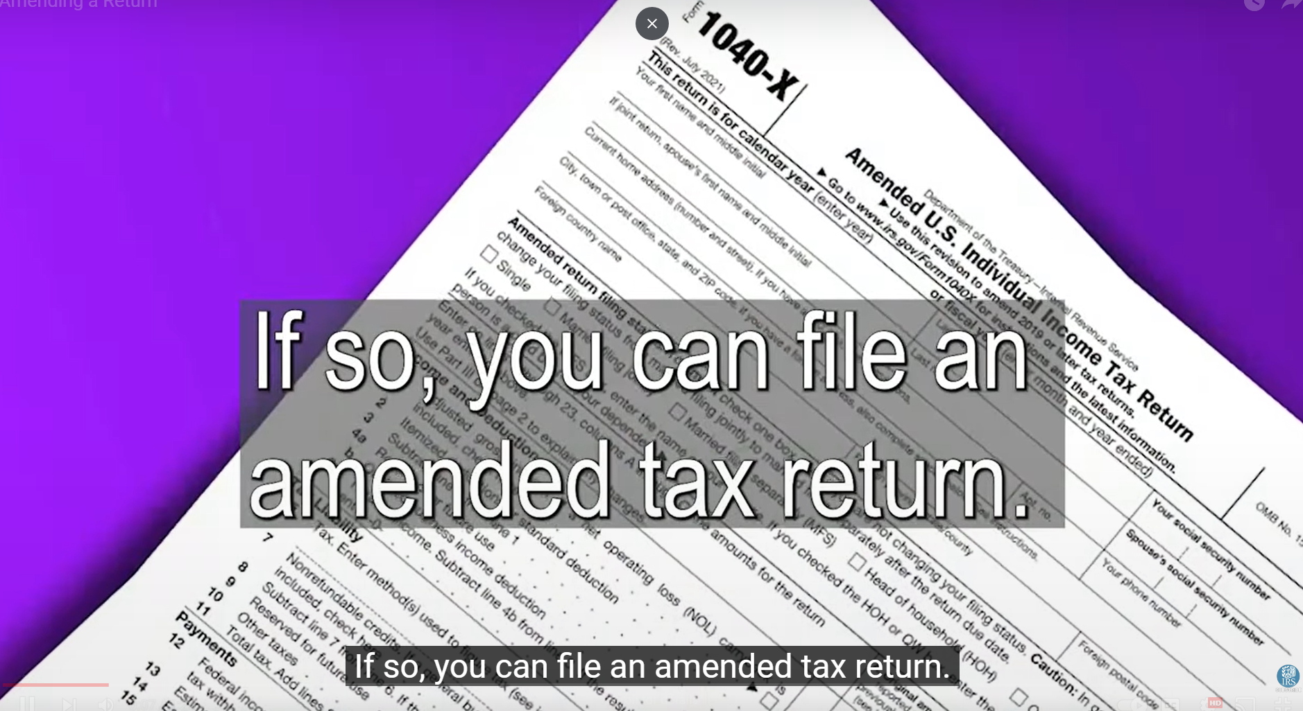 Correct your tax return
