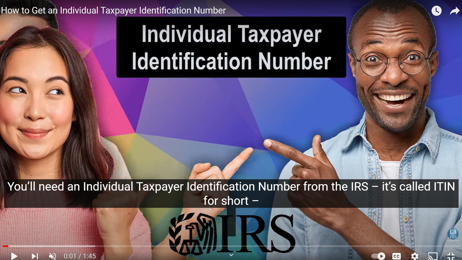 An Individual Taxpayer Identification Number also brings security