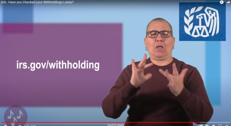 ASL: Have you Checked your Withholdings Lately?